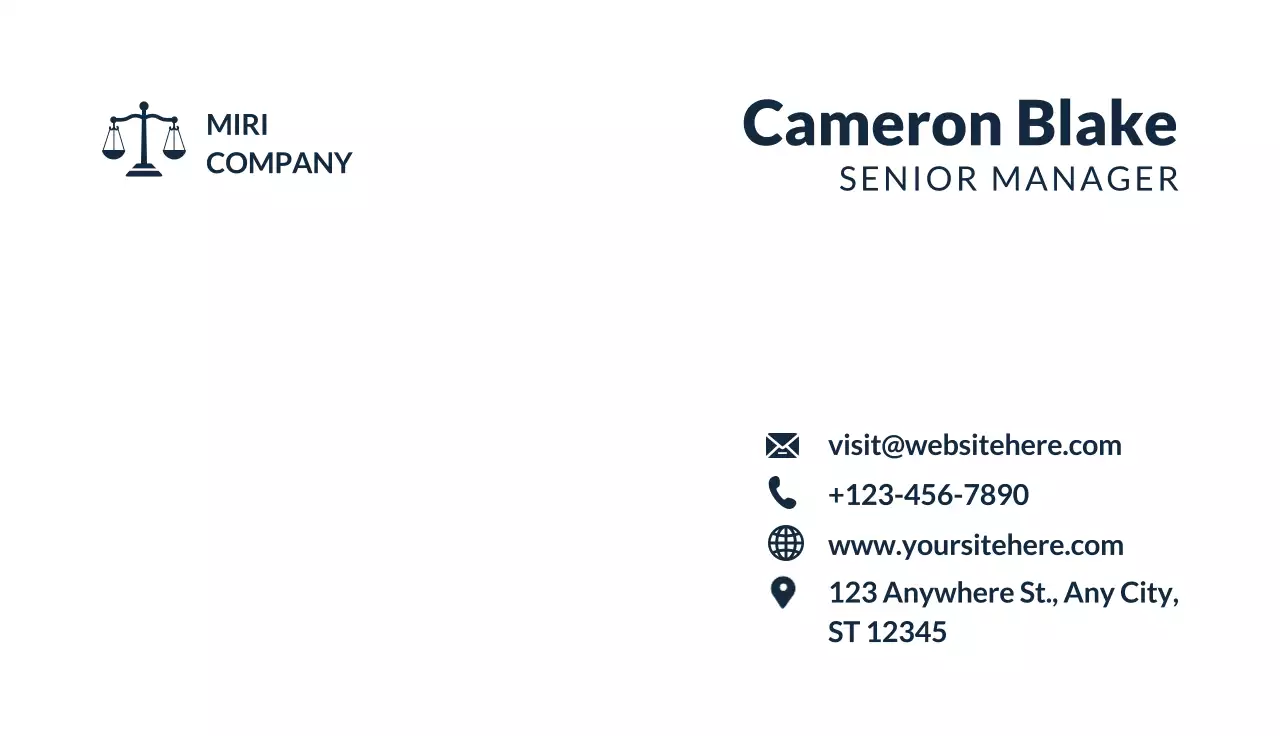 White Professional Business Card