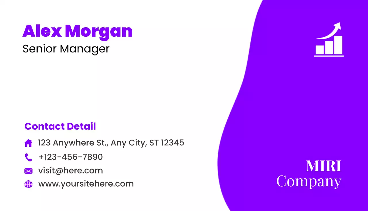 Purple Modern Business Card