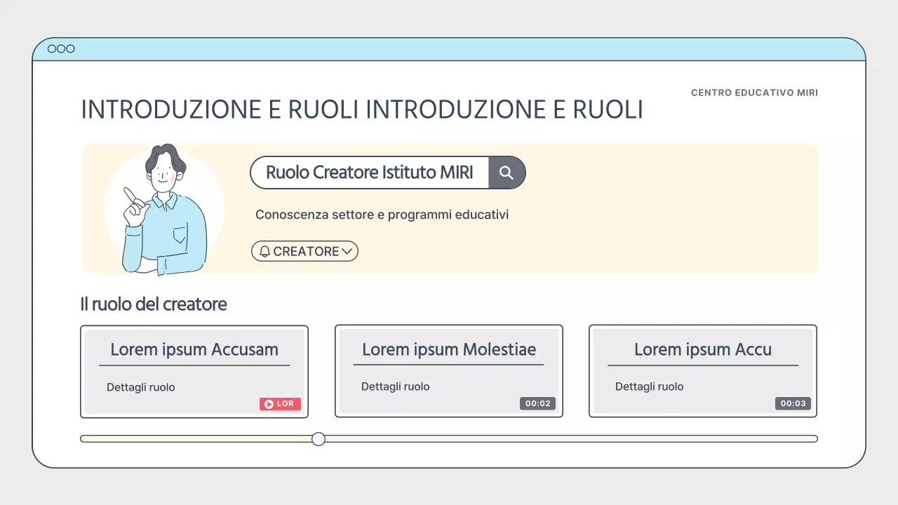 Guida alla formazione del creatore semplice, bianca e azzurra
