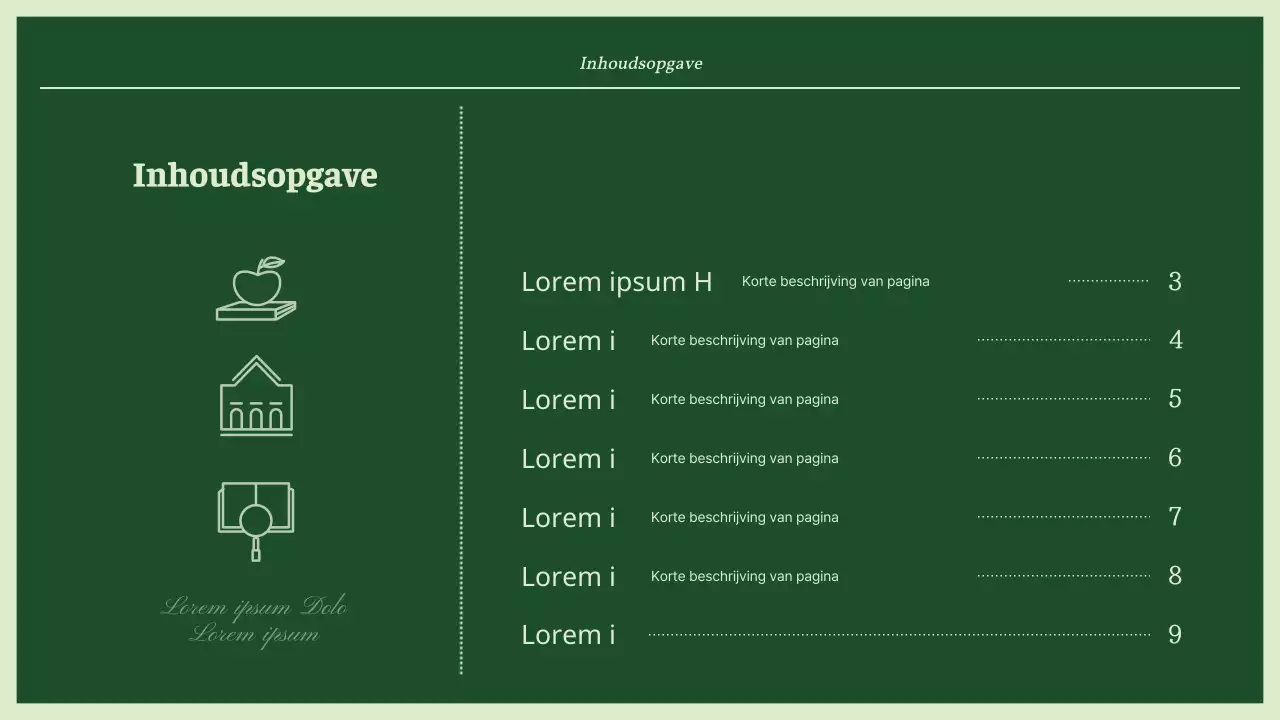 Eenvoudig, groen en muntachtig trainingsmateriaal voor adviseurs
