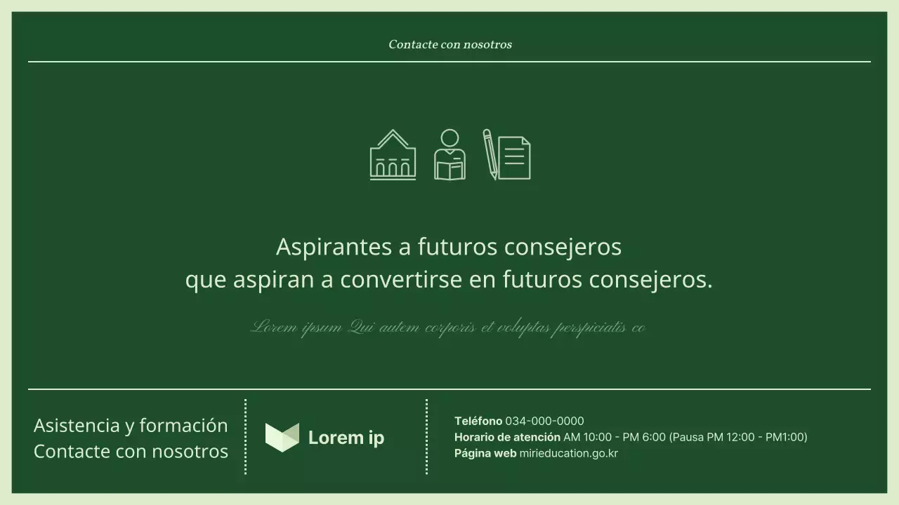 Material de formación para asesores sencillo, ecológico y mentolado