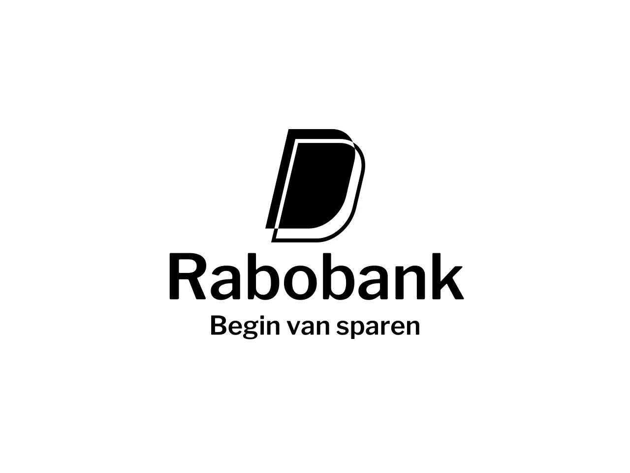 Minimalistische reclame voor bank
