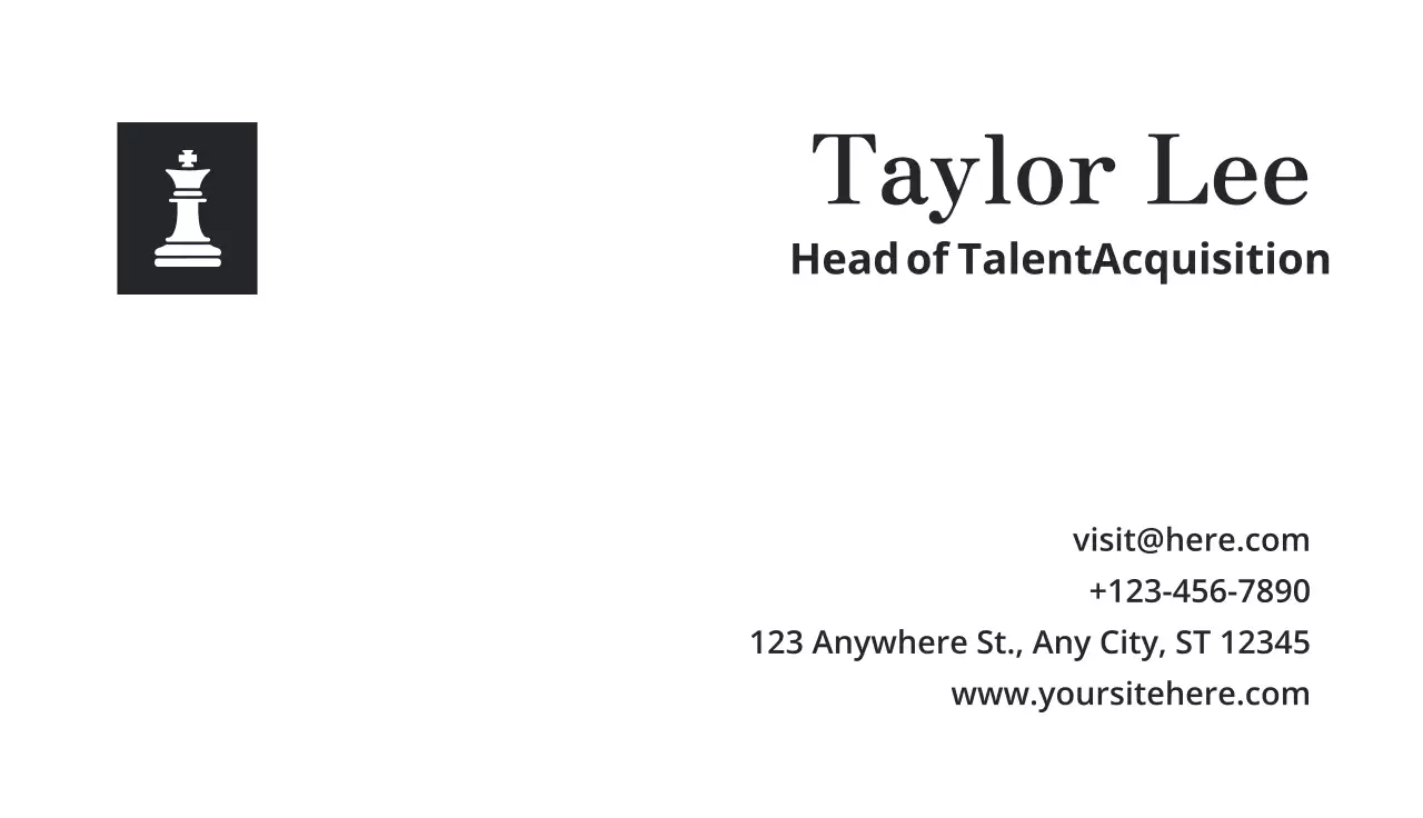 Black Minimal Business Card