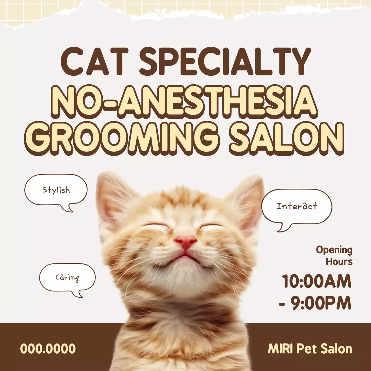 Beige Simple Pet Advertisement Social Media Post