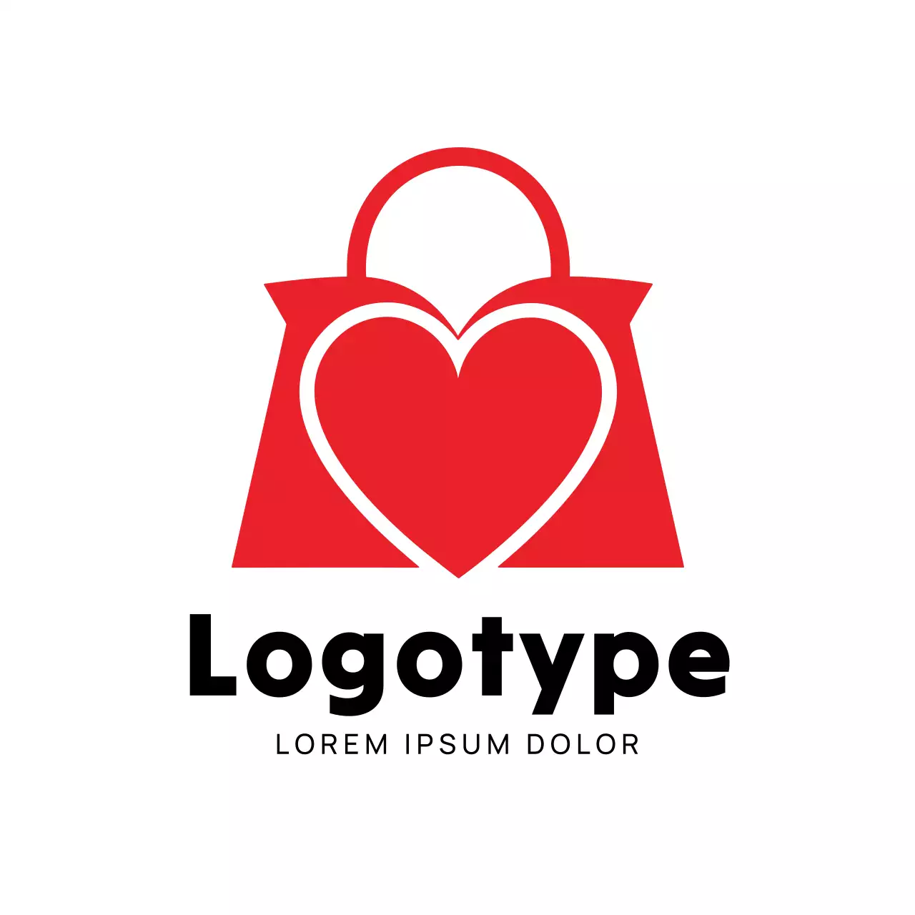 Red Minimal Shopping Logo