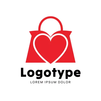 Red Minimal Shopping Logo