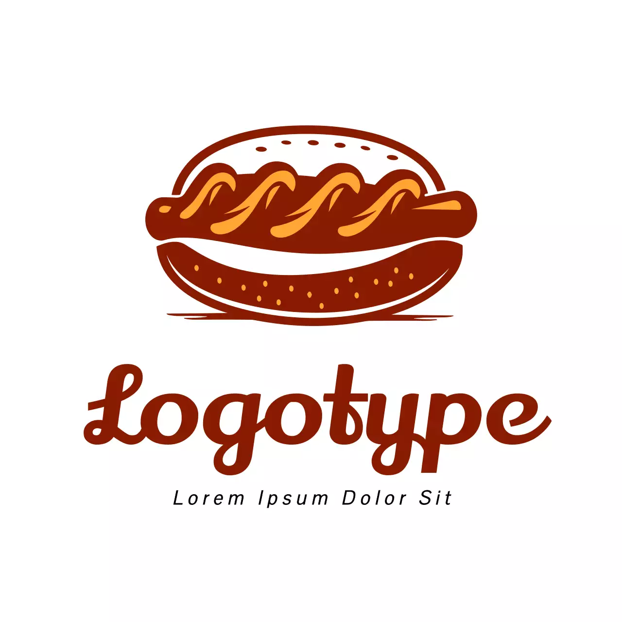 Brown Minimal Food Logo