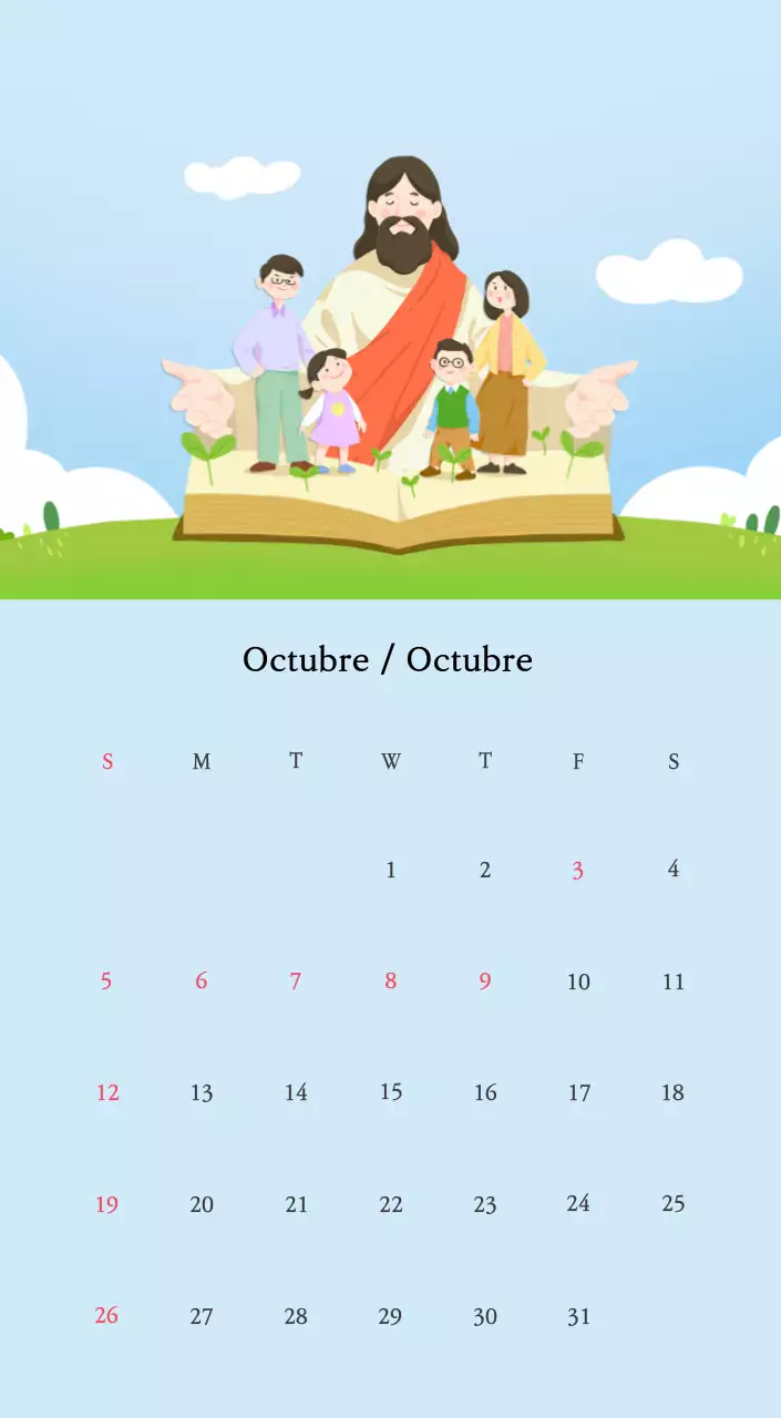 Colores cálidosIglesias con simpáticas ilustraciones