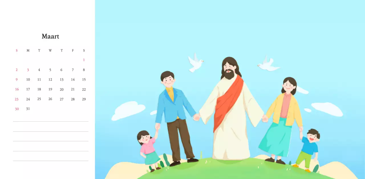 Warme kleurenKerken met schattige illustraties