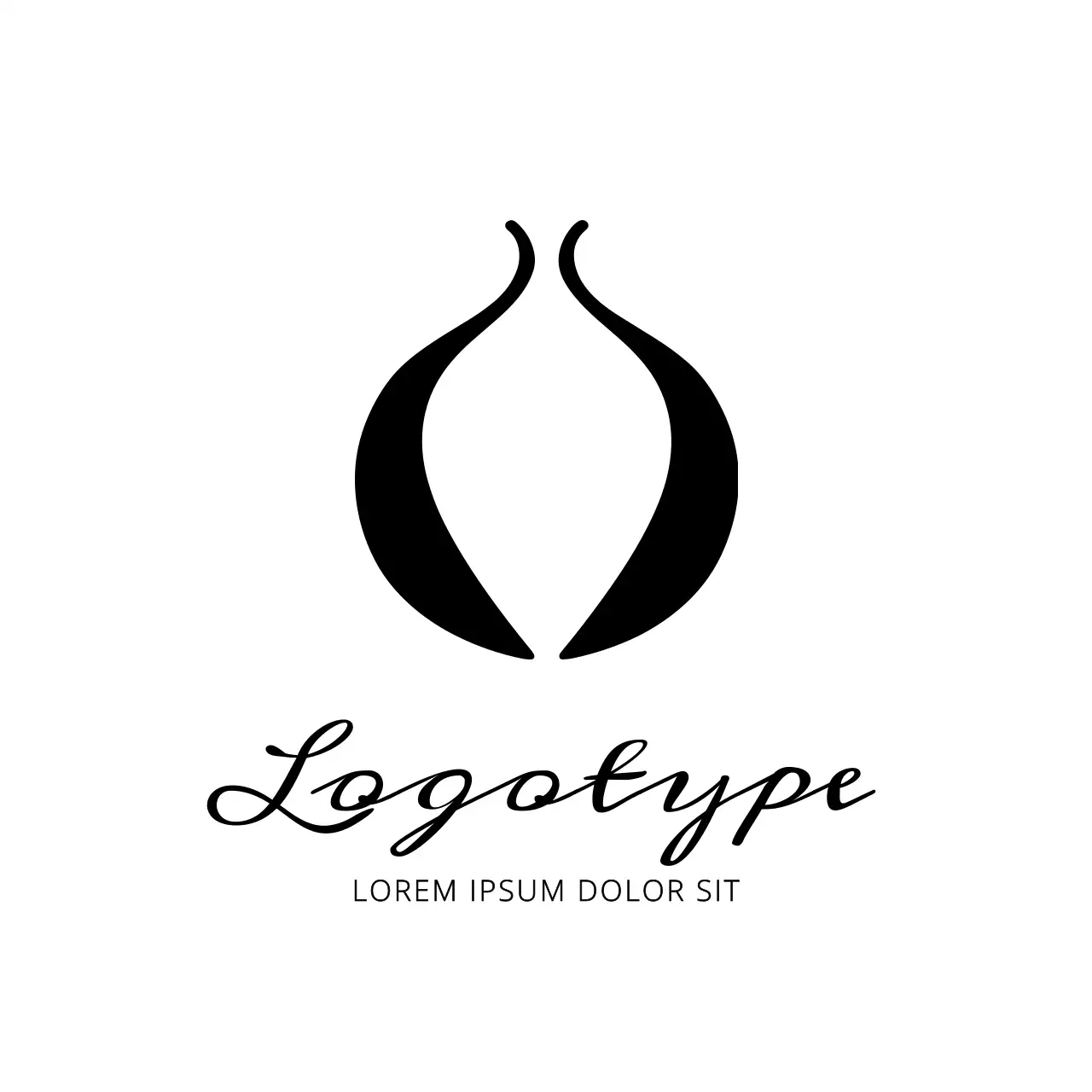 Black Minimalist Design Logo