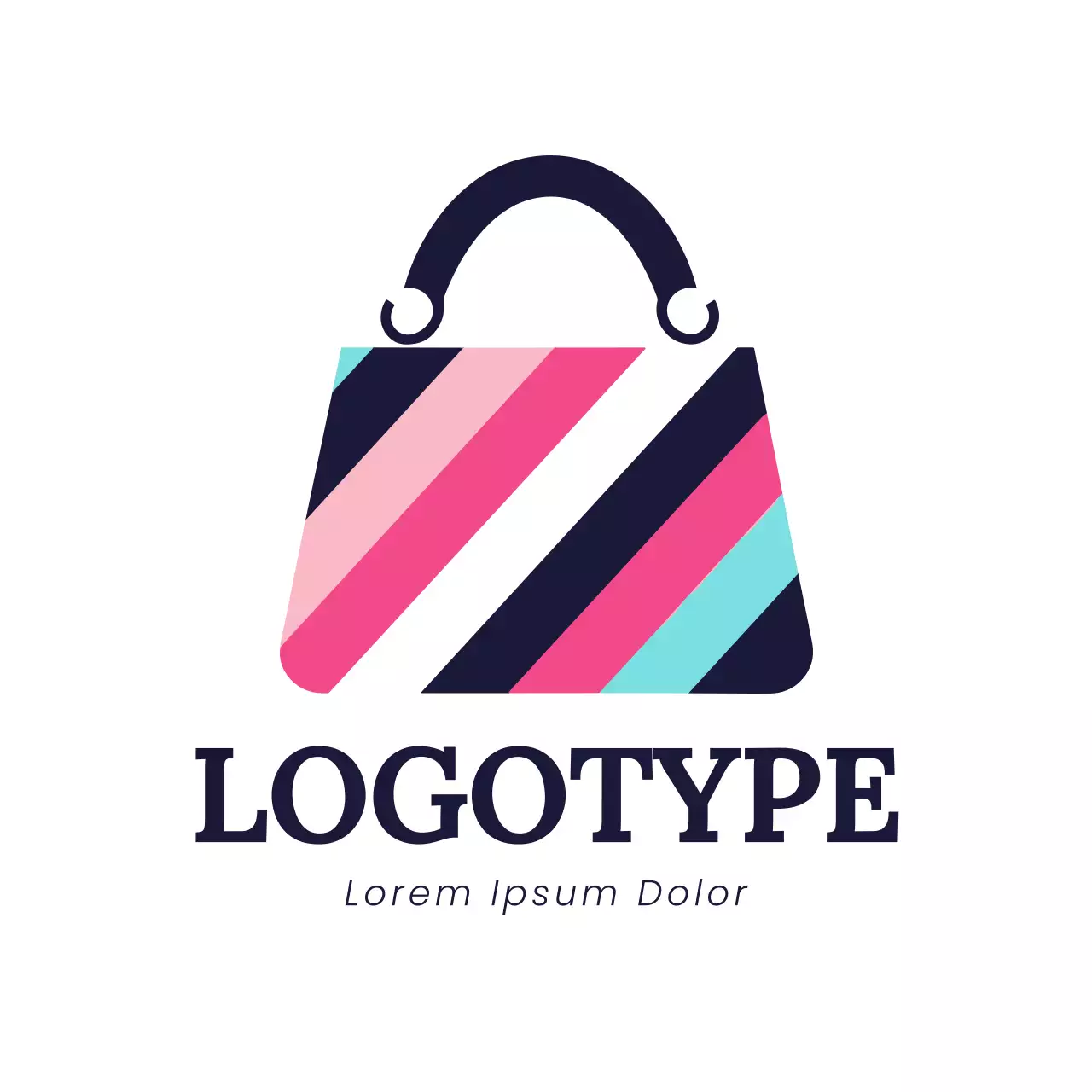 Pink Modern Design Logo