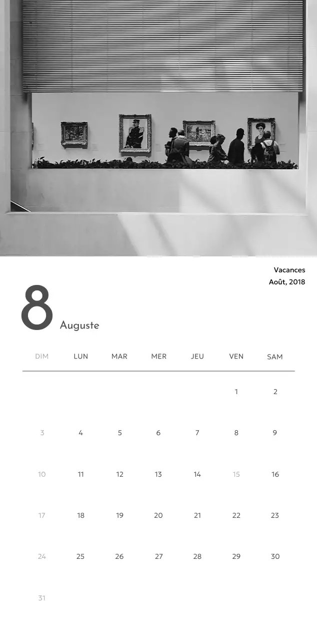 Un calendrier photo à l'allure urbaine et épurée