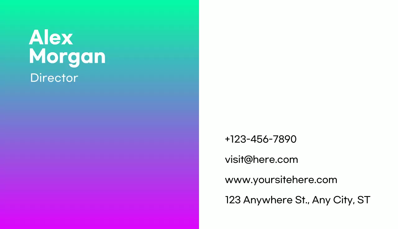 Colourful Modern Business Card
