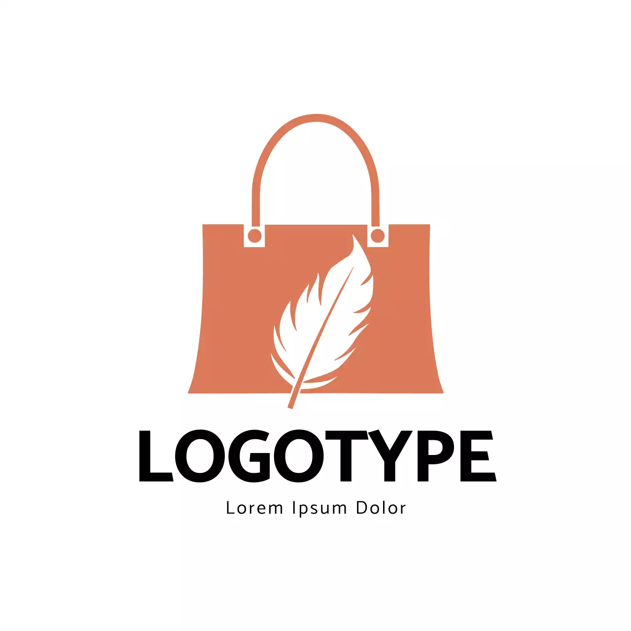 Orange Simple Shopping Logo