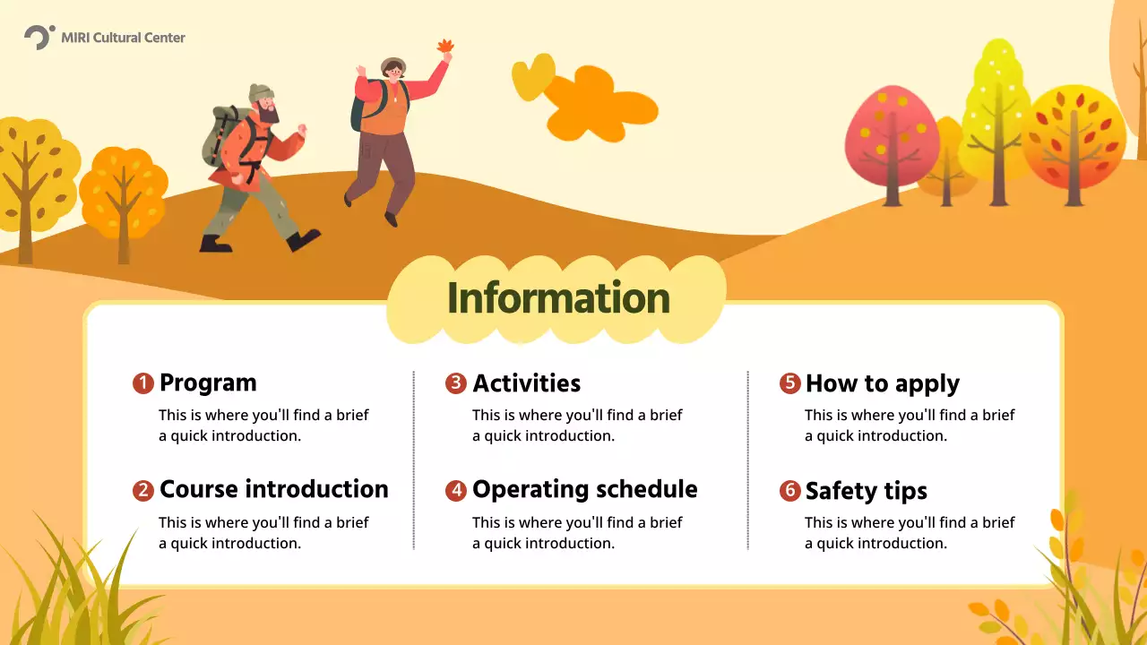 Presentasi Panduan Pendakian Orange Rustic