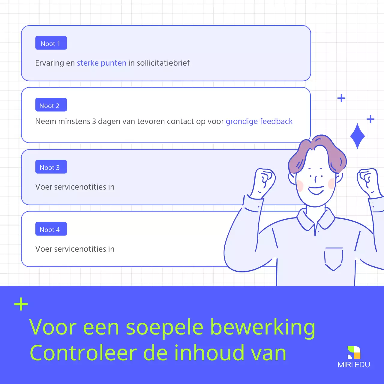 Modern trainingsmateriaal in blauw en fluorescerende kleuren