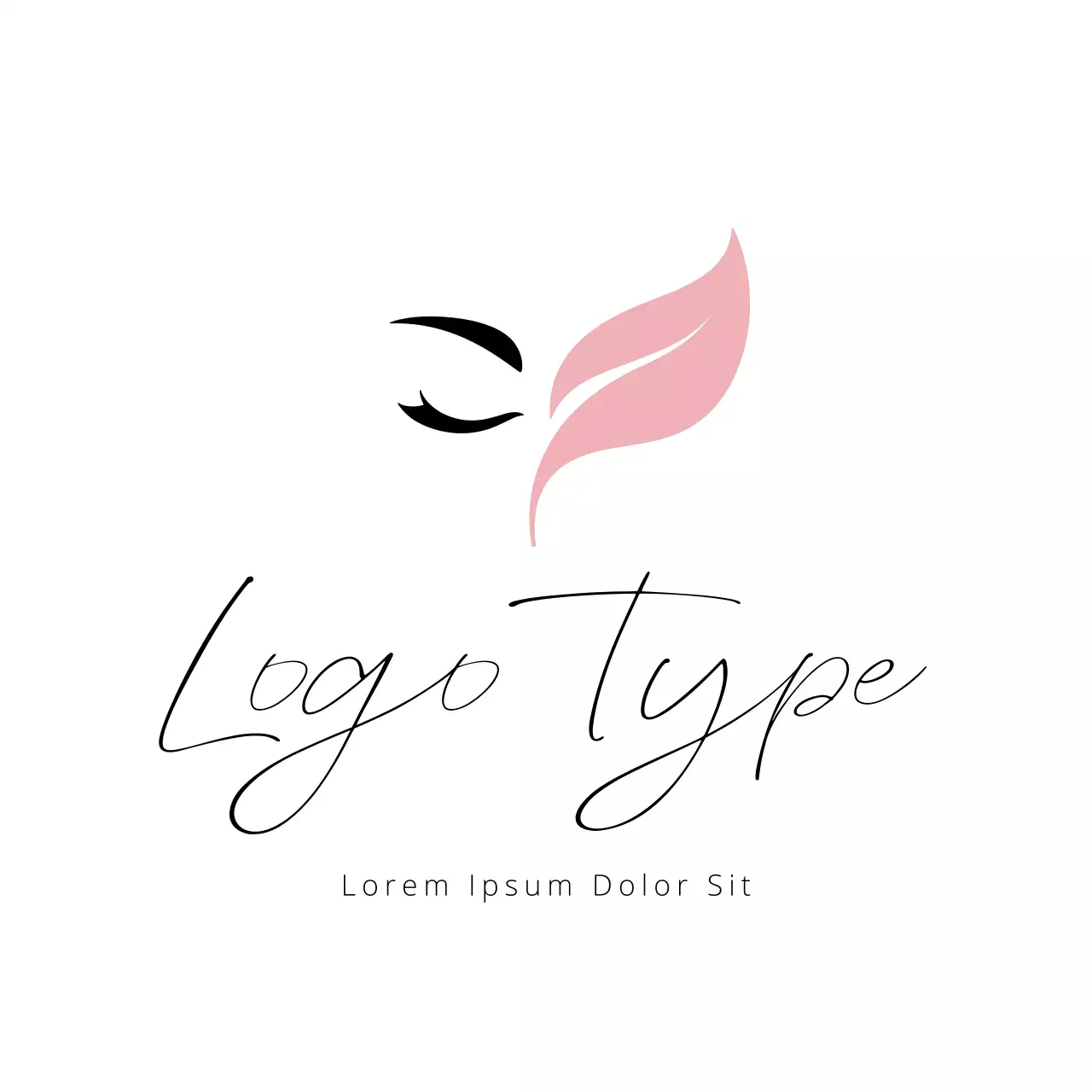 Pink Minimal Design Logo