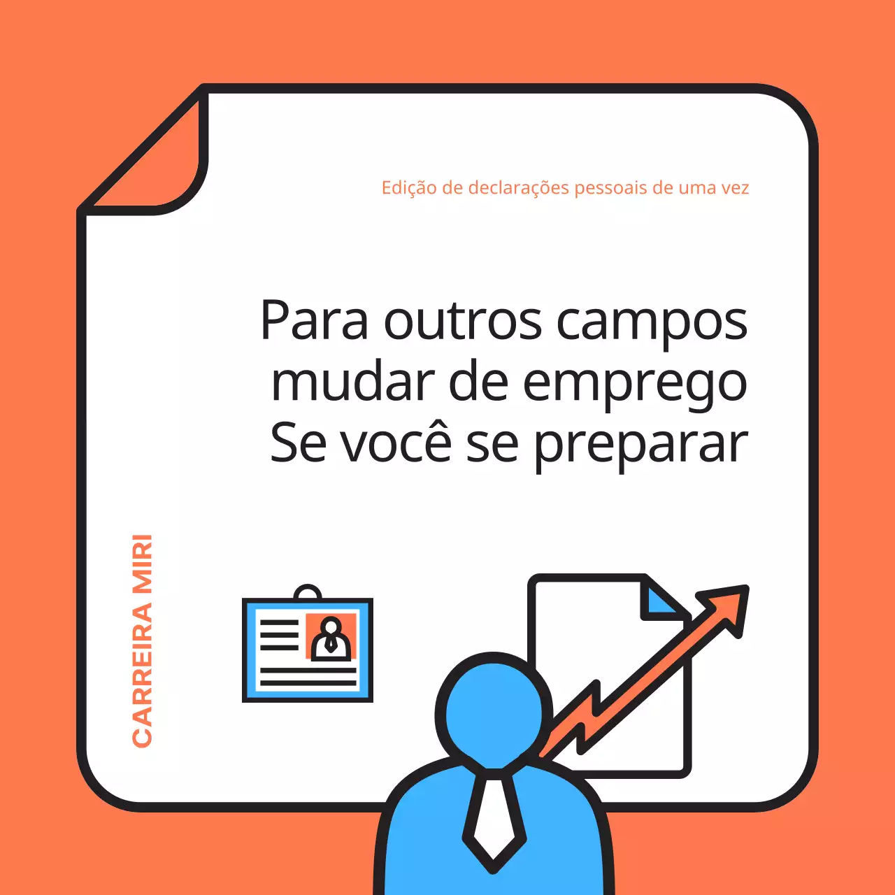 Promover uma simples sessão de explicações em laranja e azul claro