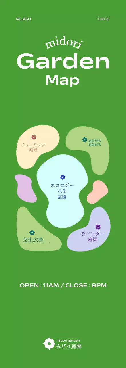 自然にやさしい植物園のボールペングッズの背景地