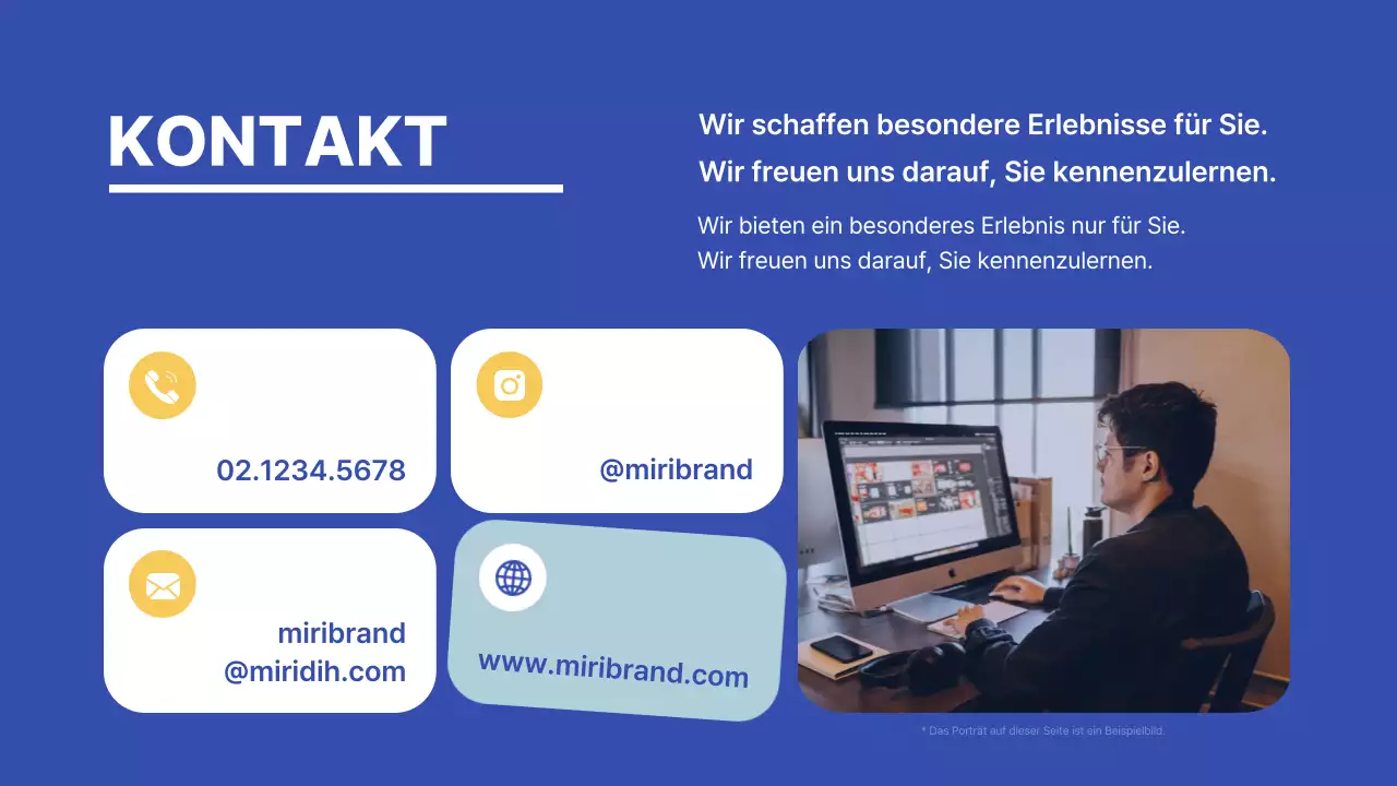 Ein Leitfaden für trendige Marken kleiner Unternehmen in Blau und Gelb