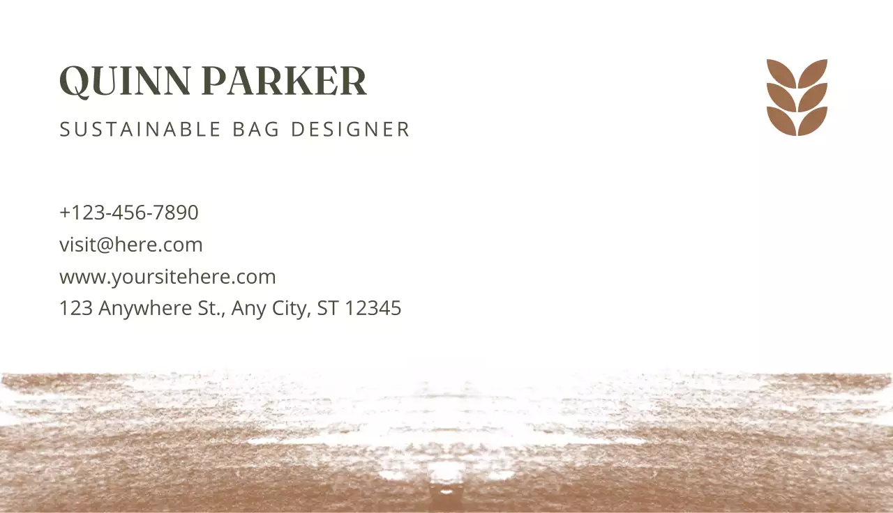 Brown Minimalist Business Card
