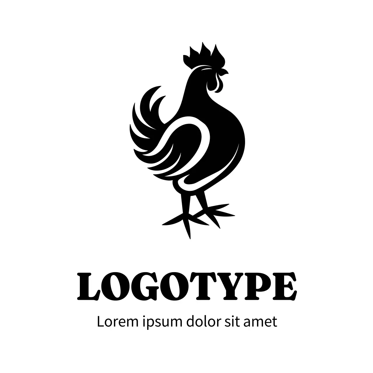 Black Minimal Design Logo