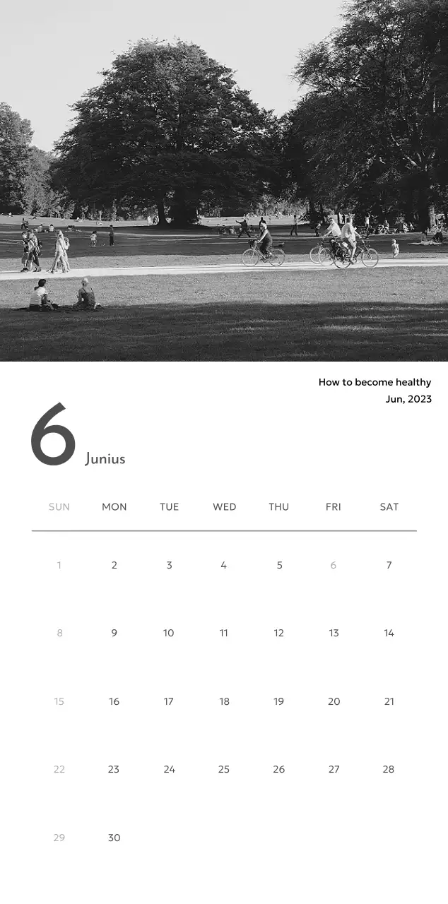 A photo calendar with a clean, urban look