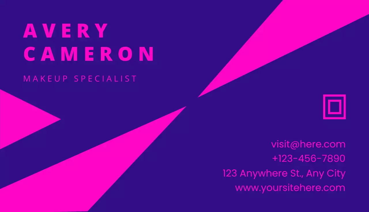 Purple Modern Business Card