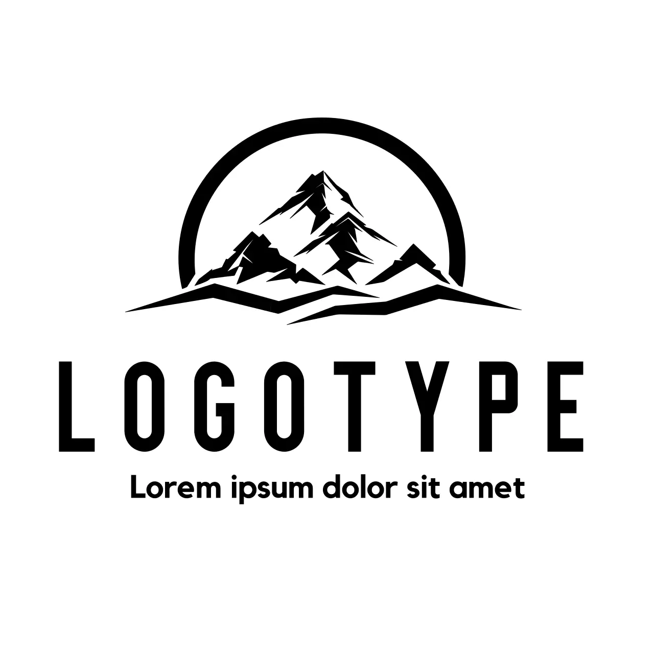 Black Minimal Design Logo