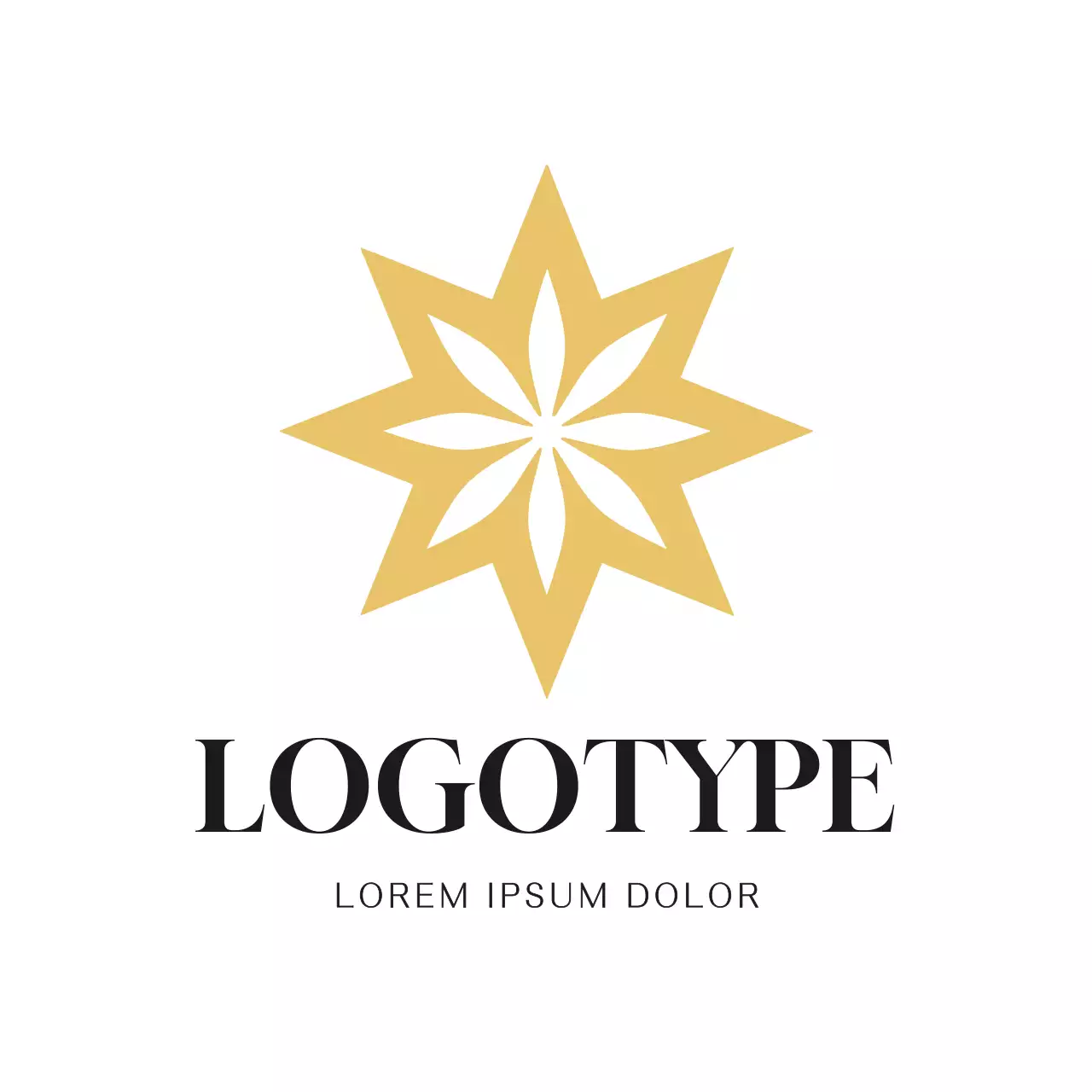 Gold Geometric Design Logo