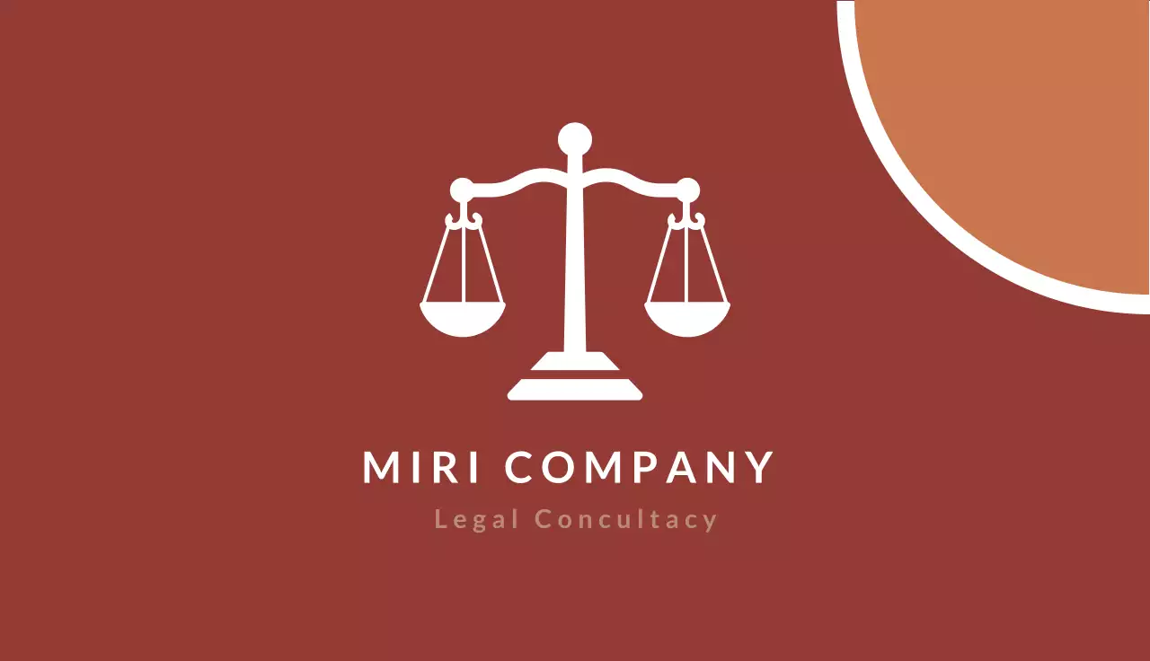 Brown Modern Legal Business Card