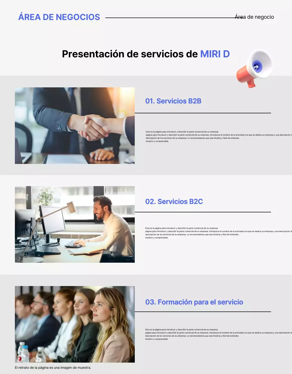 Una carta de presentación limpia, azul y amarilla, para la oferta de empleo de la empresa