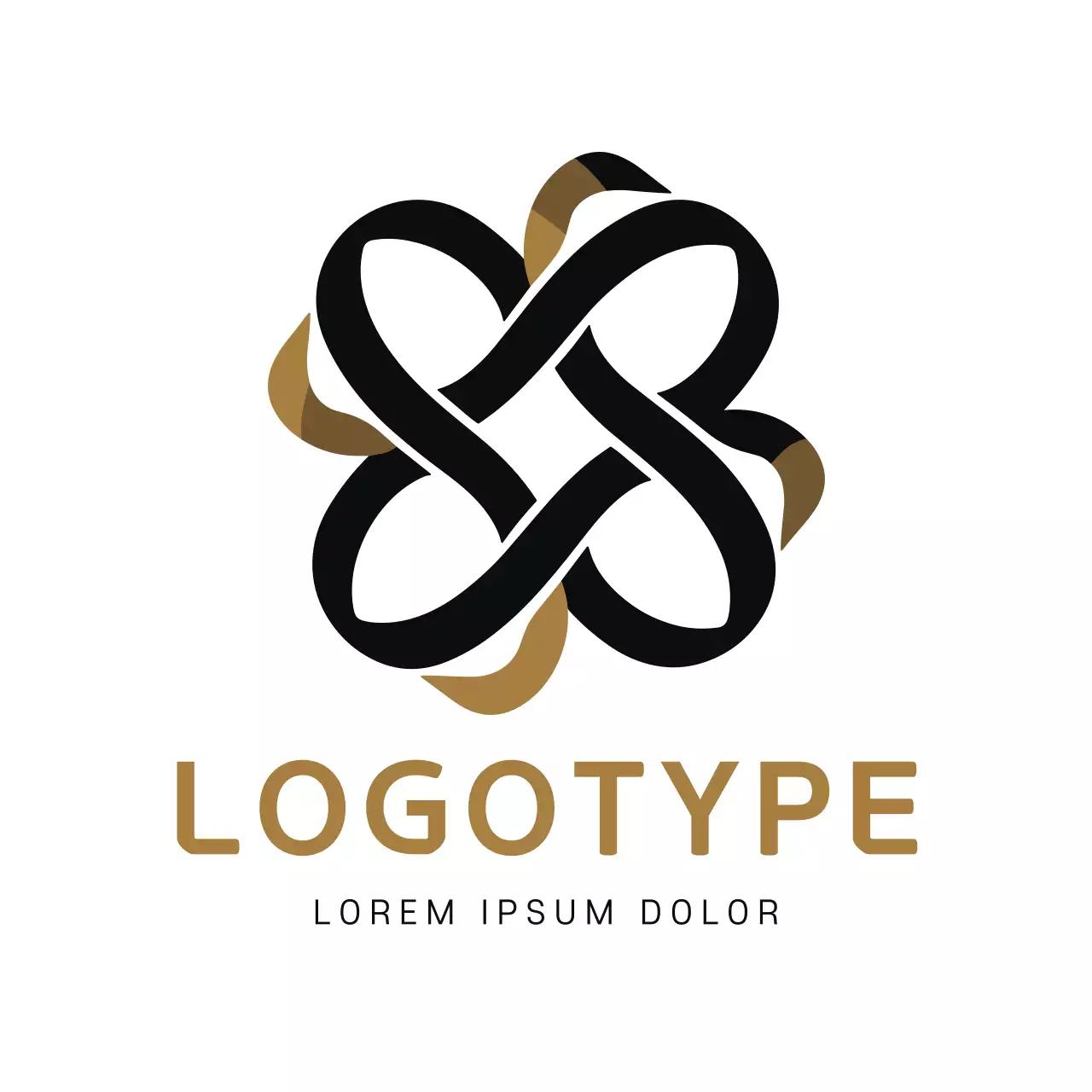 Black Abstract Design Logo