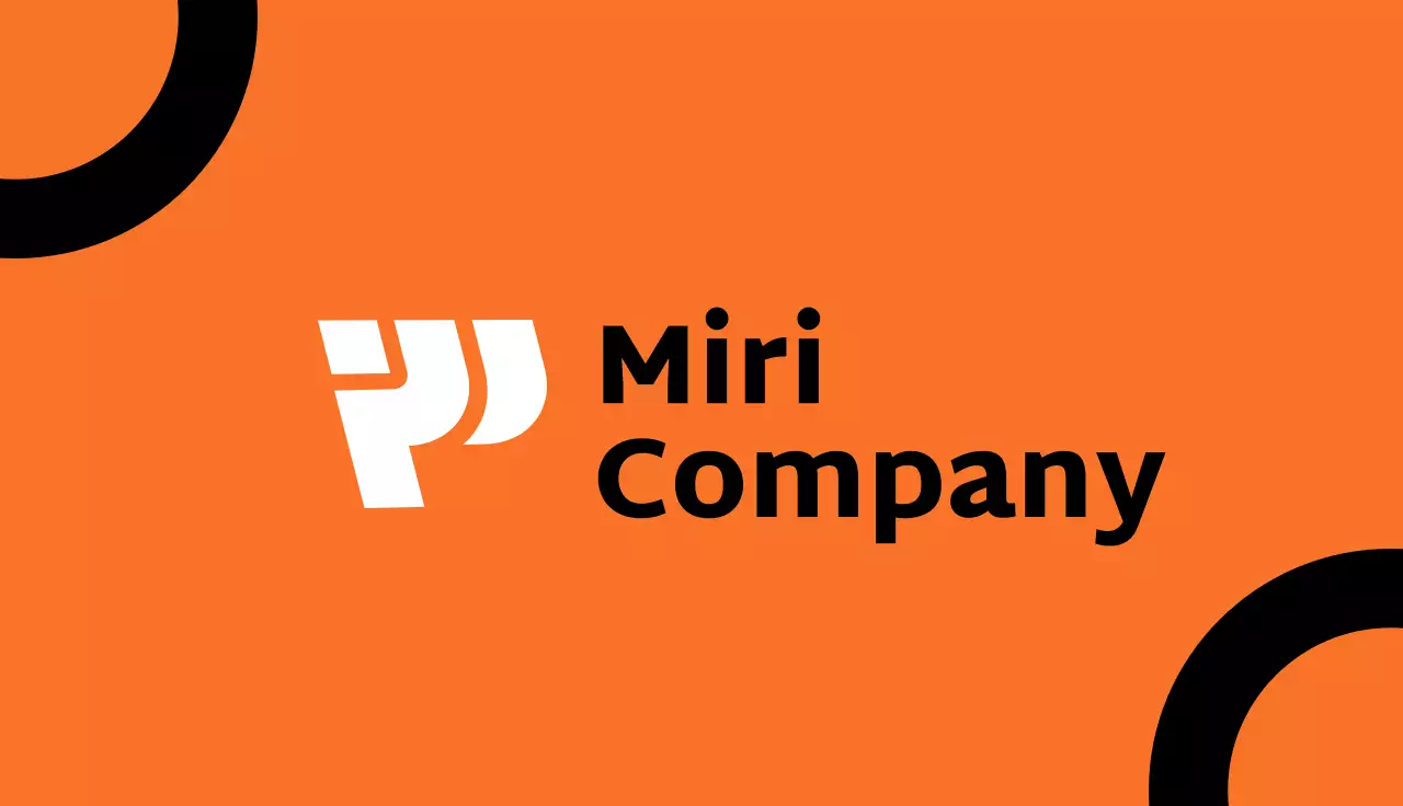 Orange Geometric Business Card