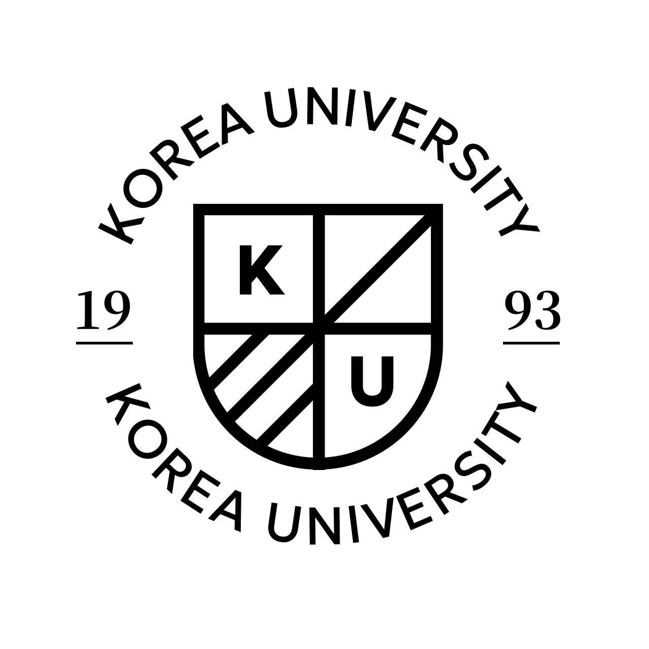 흑백 클래식 대학 로고