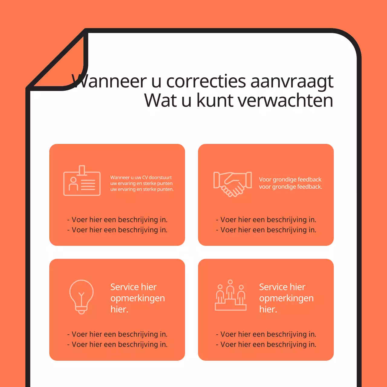 Promoot een eenvoudige bijles in oranje en lichtblauw