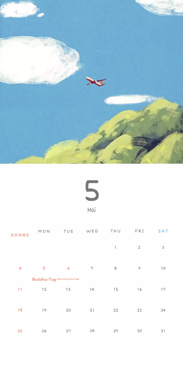 Niedliche Kalender mit knuffigen Illustrationen