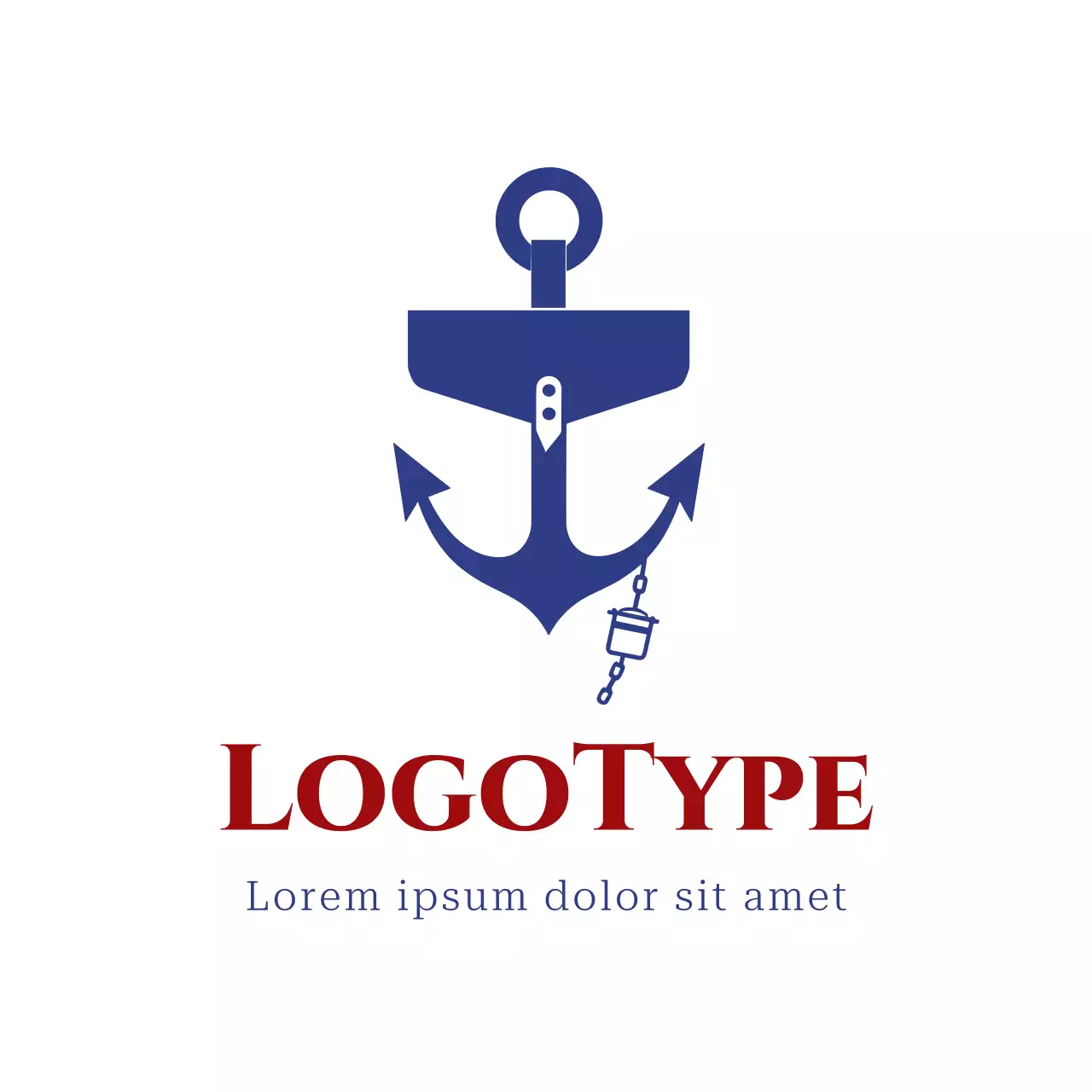 Blue Minimal Design Logo