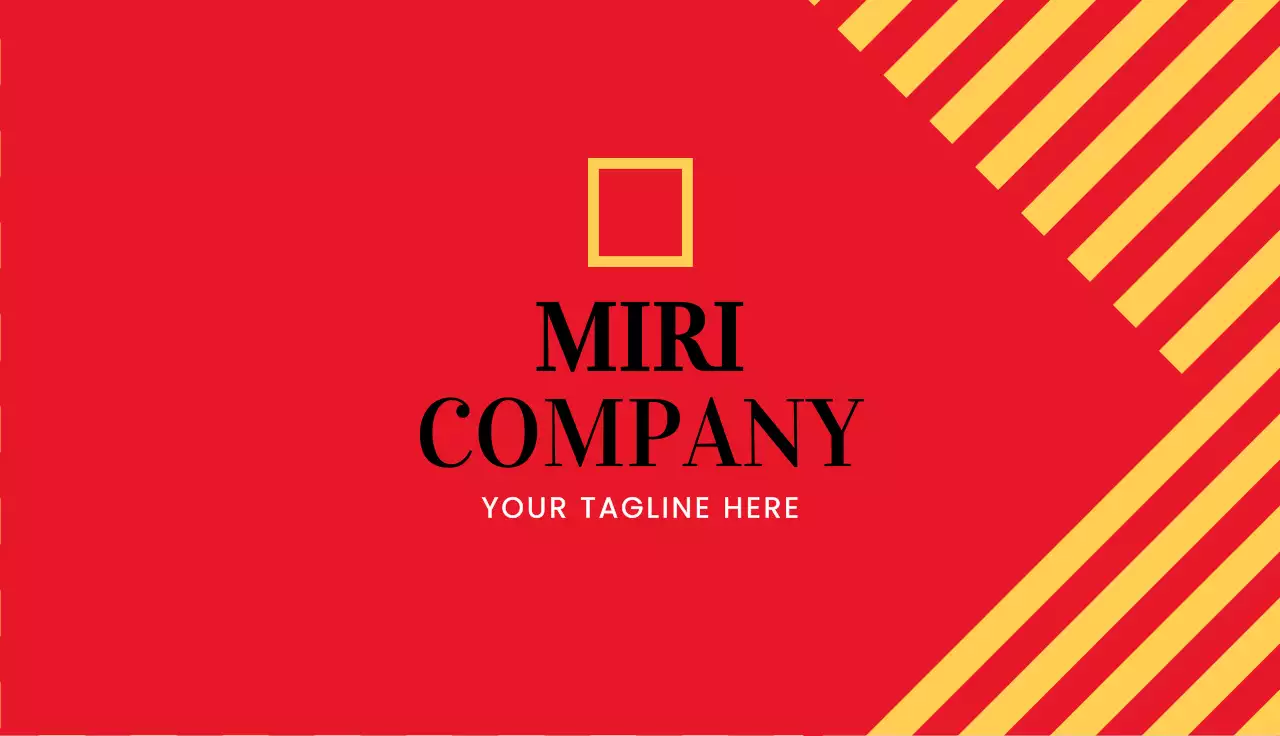 Yellow Minimal Business Card