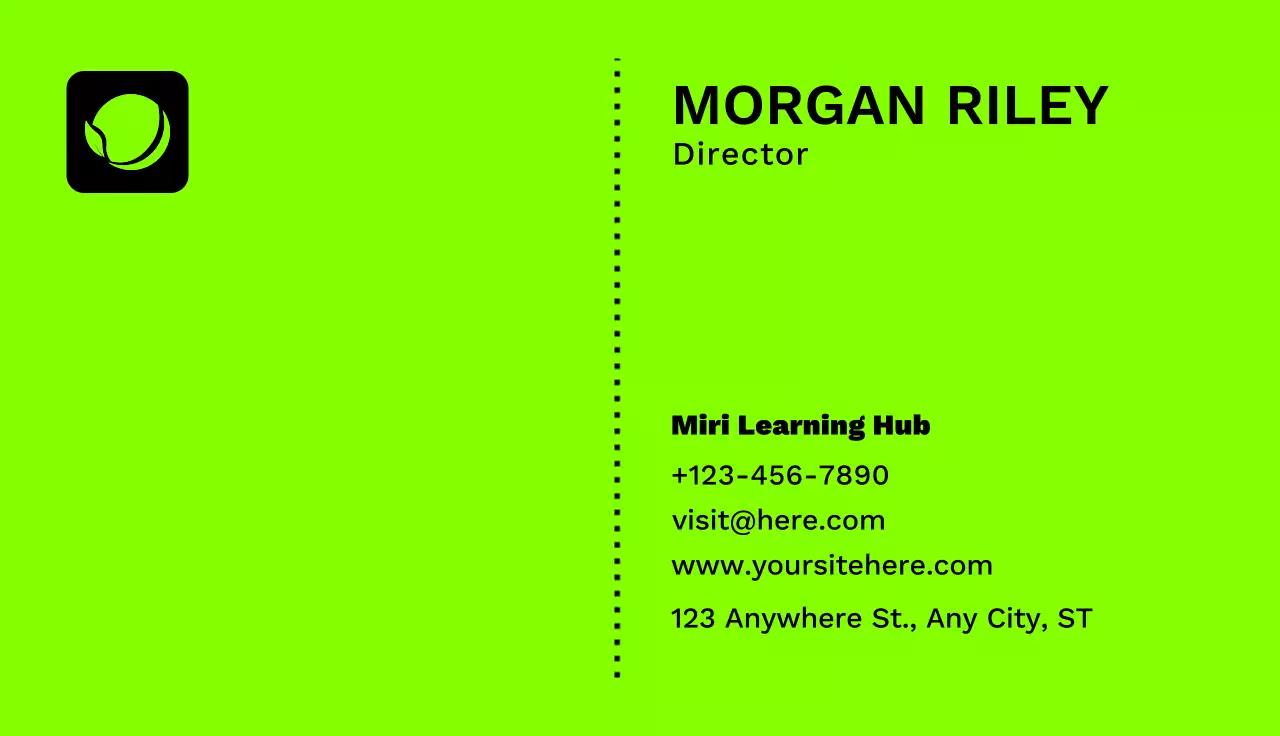 Green Modern Business Card