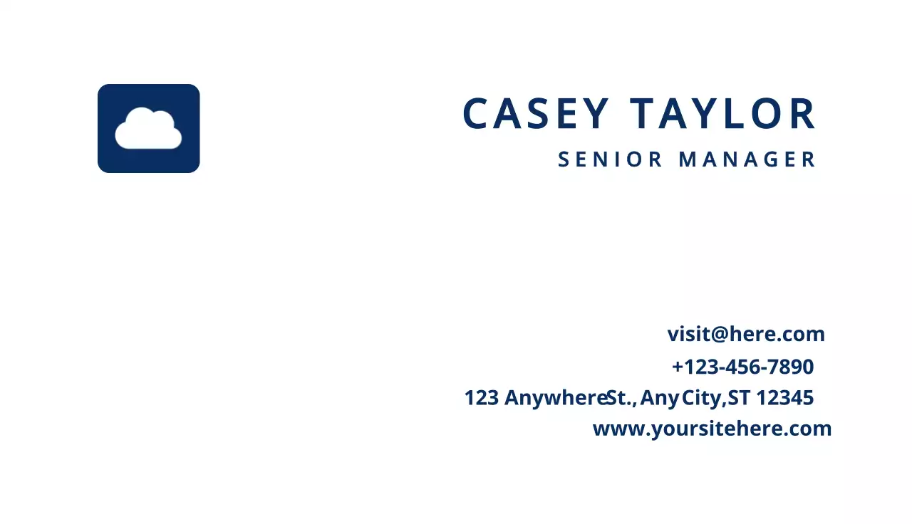 White Minimal Business Card