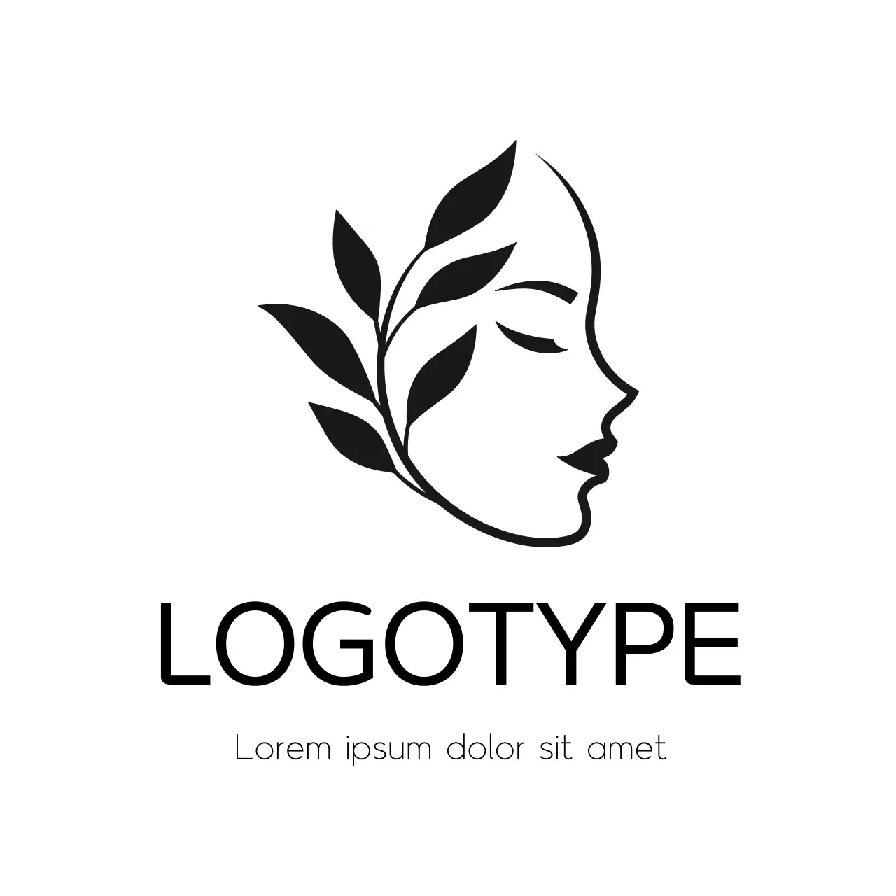 Black Minimal Beauty Business Logo