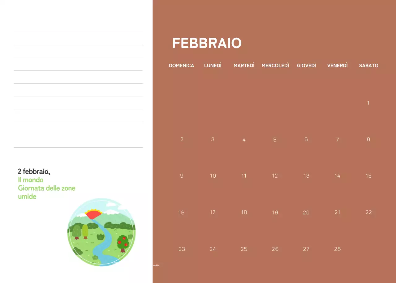 Una fondazione sociale che celebra le festività natalizie con illustrazioni colorate di persone e del pianeta.