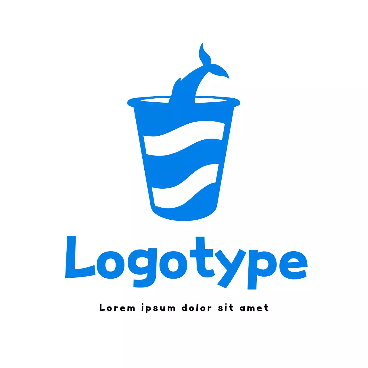 Blue Minimal Design Logo