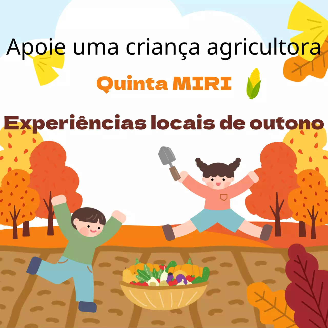 Resumo das experiências do outono em laranja