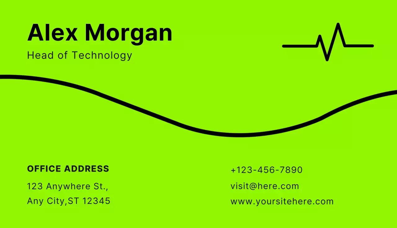 Green Minimal Business Card