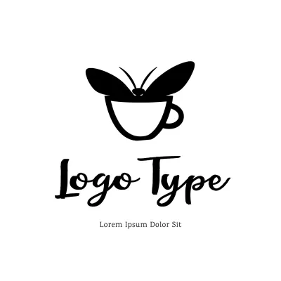 Black Minimal Design Logo