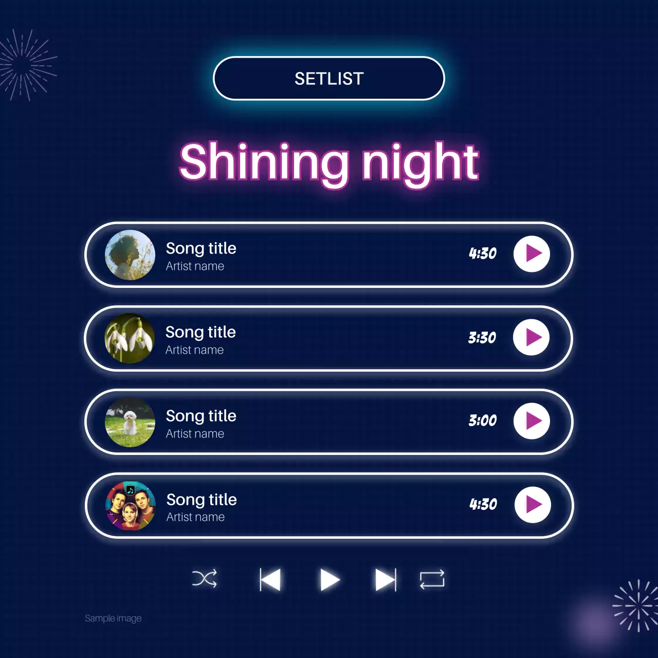 Navy Trendy Band Promotion Instagram Carousel