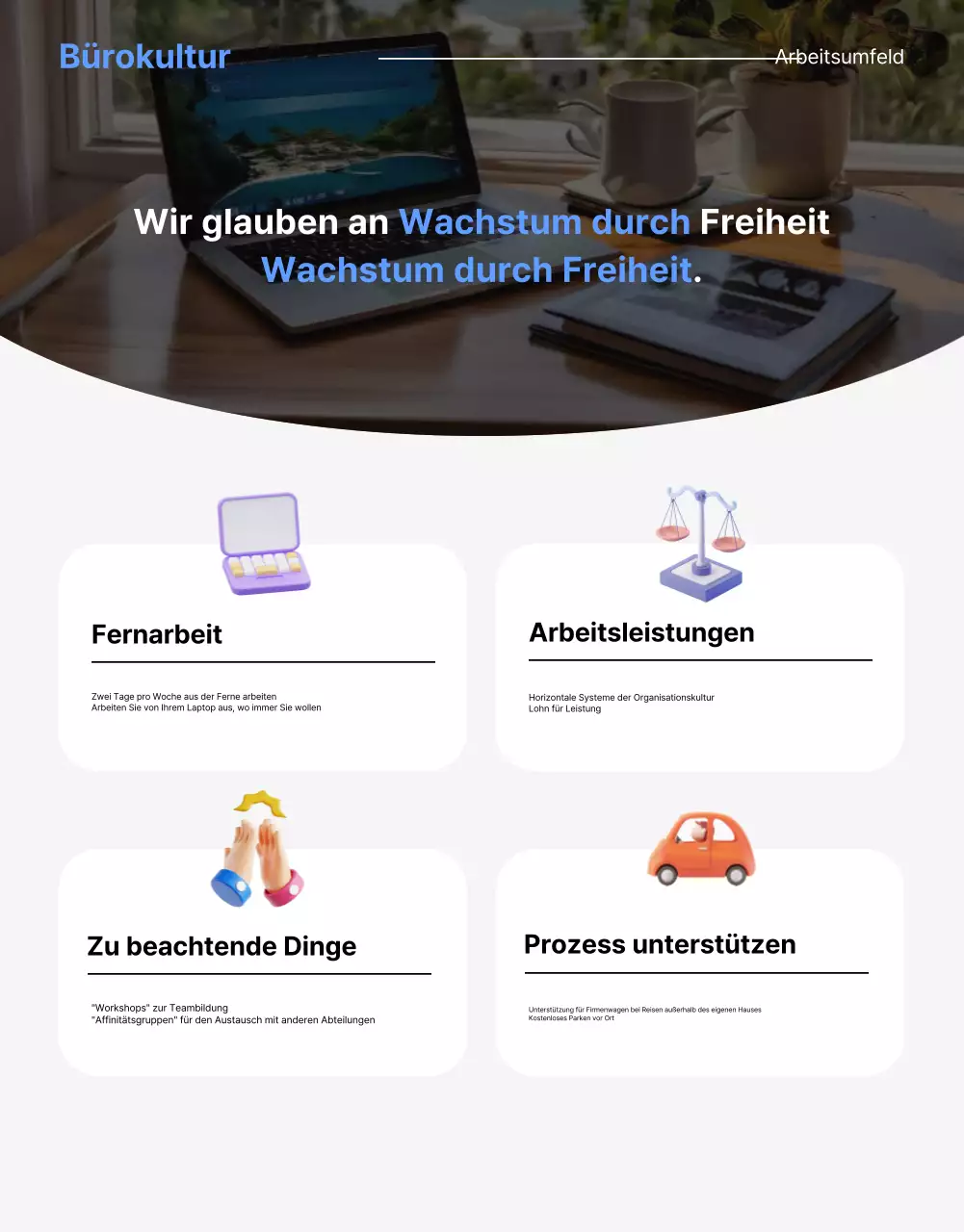 Ein sauberes blaues und gelbes Anschreiben zur Stellenausschreibung eines Unternehmens