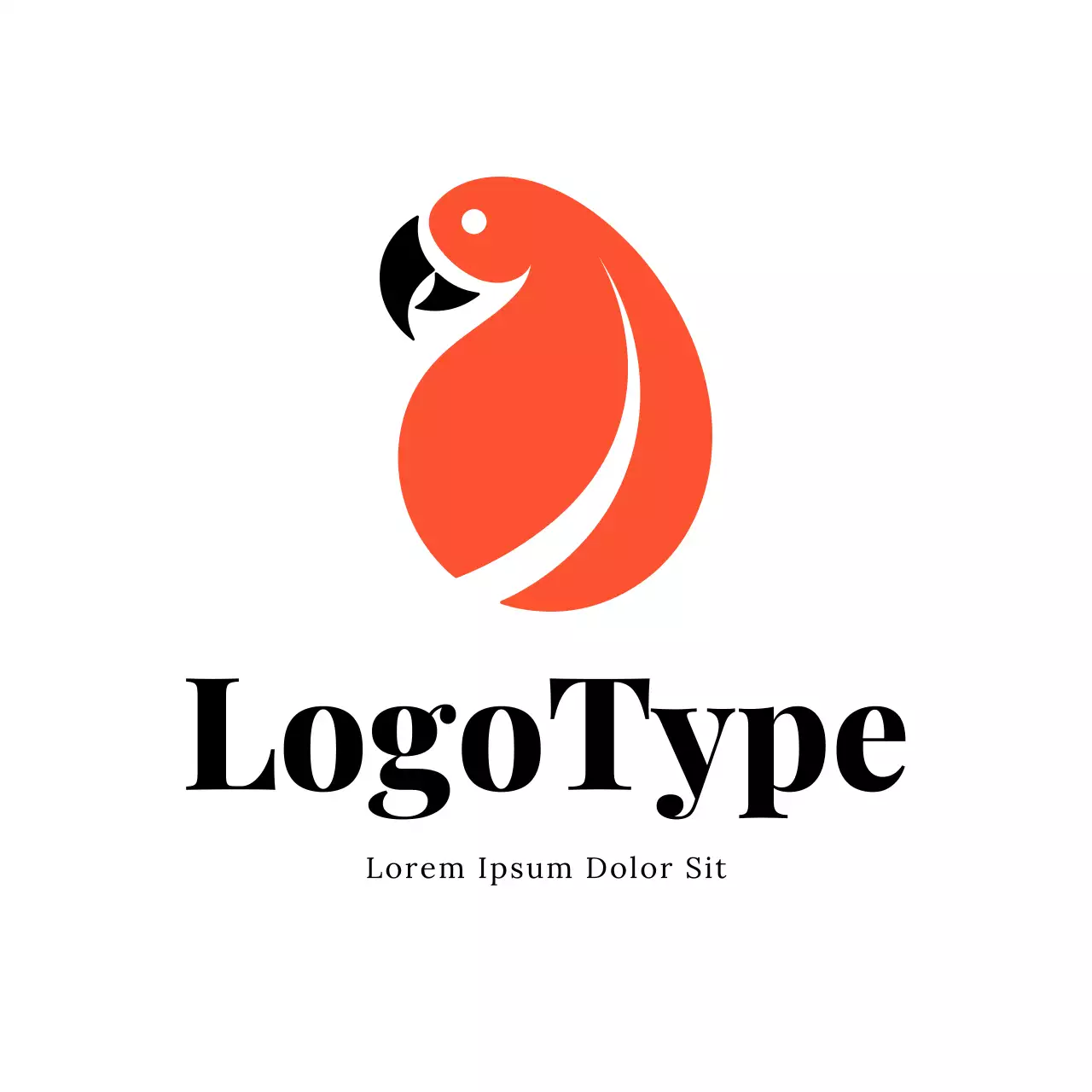 Orange Minimal Design Logo